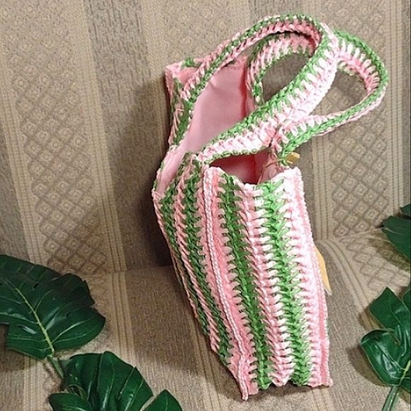 NWT Vintage Havana Mini Straw Tote - Picture 4 of 15